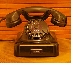 Old rotary telephone