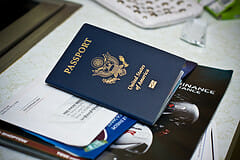 passport on top of documents