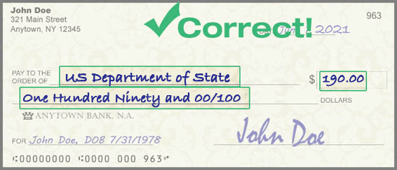 Certified Check Example