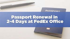 passport renewal at fedex office in 2-4 days